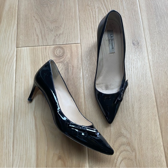 L.K.Bennett Black Pumps with side Bow - Picture 1 of 10
